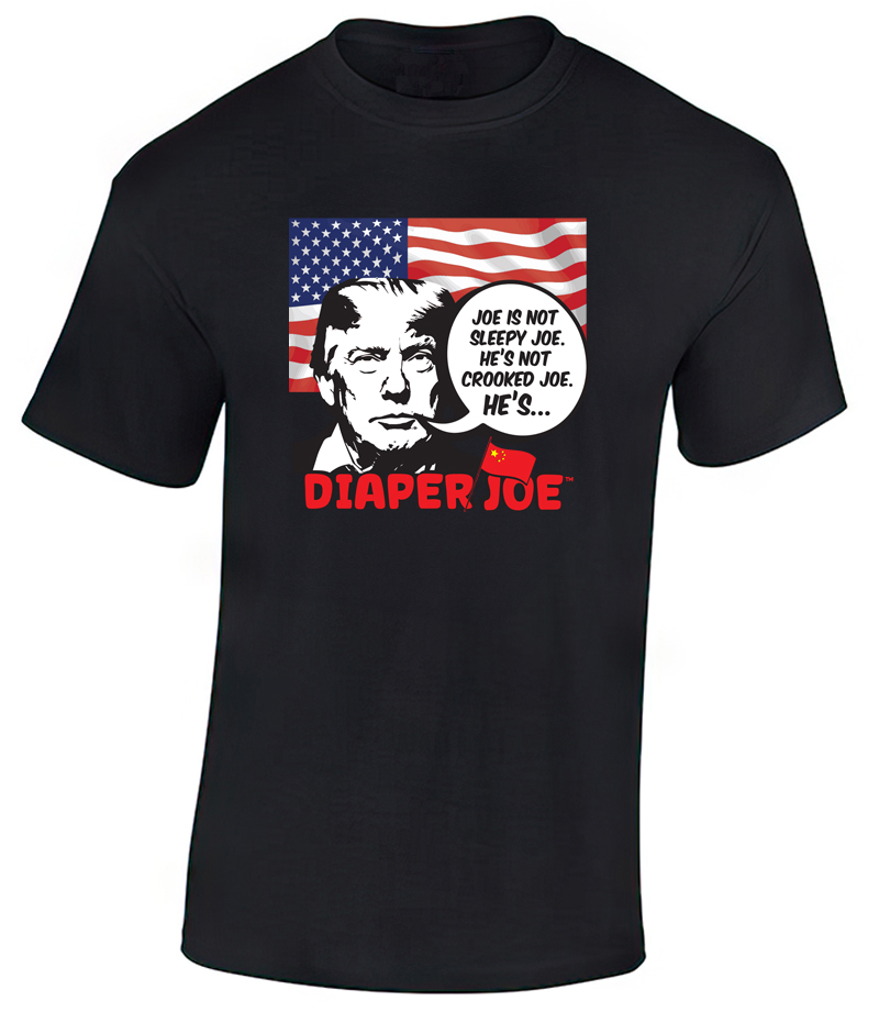 Trump 2024 With Flag - Joe is Diaper Joe - Anti-Joe Biden Shirt by ...