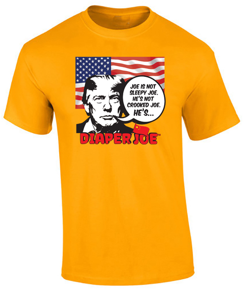 Trump 2024 With Flag - Joe is Diaper Joe - Anti-Joe Biden Shirt by ...